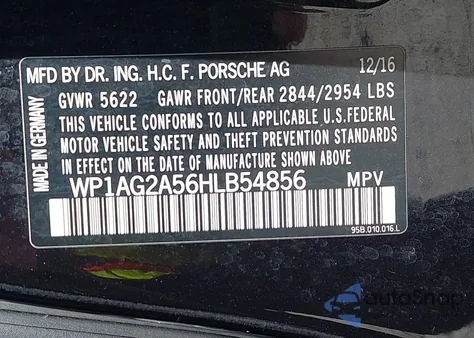 2017 Porsche Macan Gts z USA, uszkodzony, nr VIN WP1AG2A56HLB54856